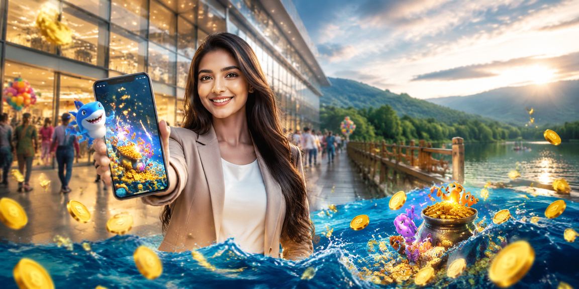 বান্দরবানে ফিশিং গেম খেলছেন একজন মডেল, l98 লটারি বিভাগ